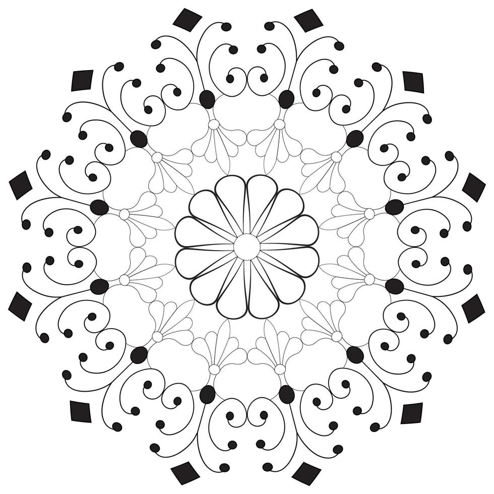 mandala da colorare vettore