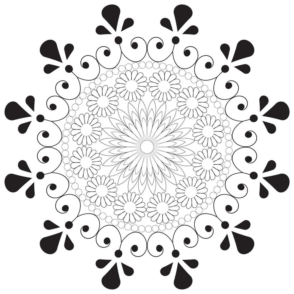 mandala da colorare vettore