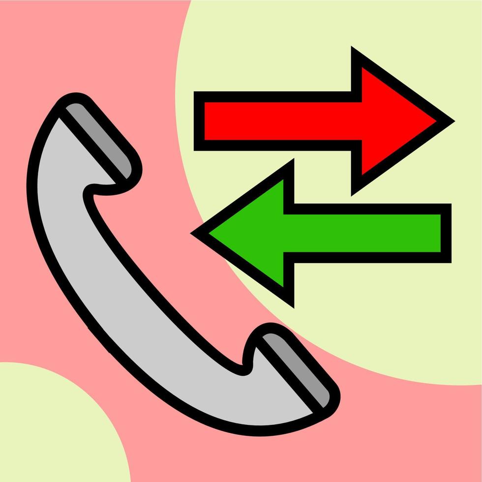 illustrazione grafica vettoriale di chiamata, comunicazione, icona del telefono