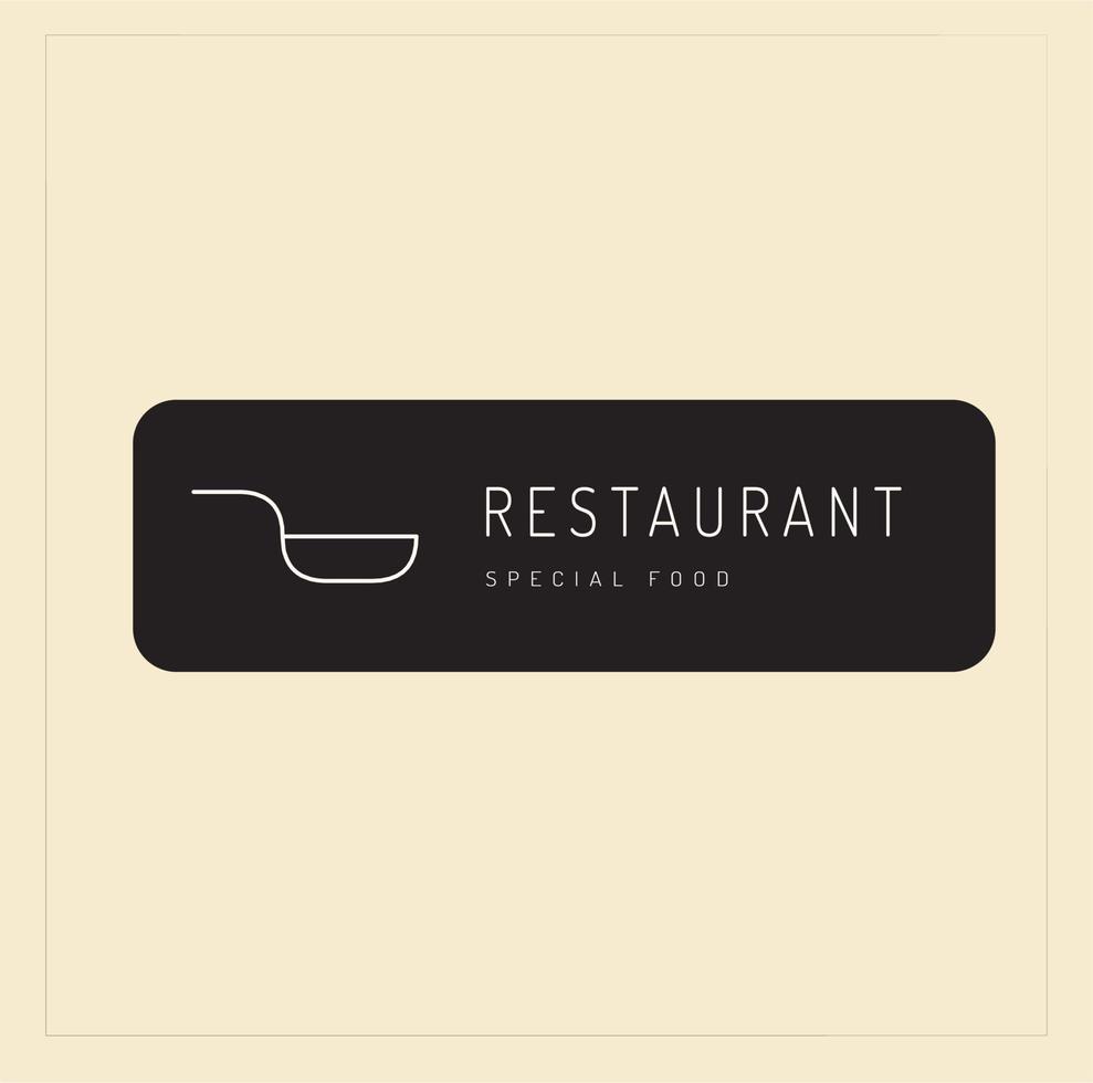 ristorante logo con padella schema vettore