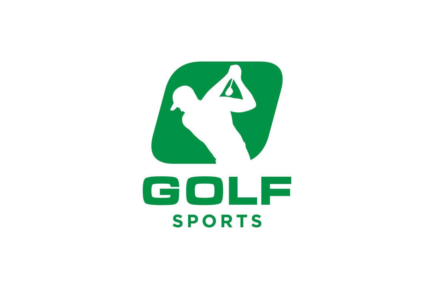 alfabeto lettera icona logo o per golf logo design modello vettoriale, etichetta vettoriale del golf, logo del campionato di golf, illustrazione, icona creativa, concetto di design