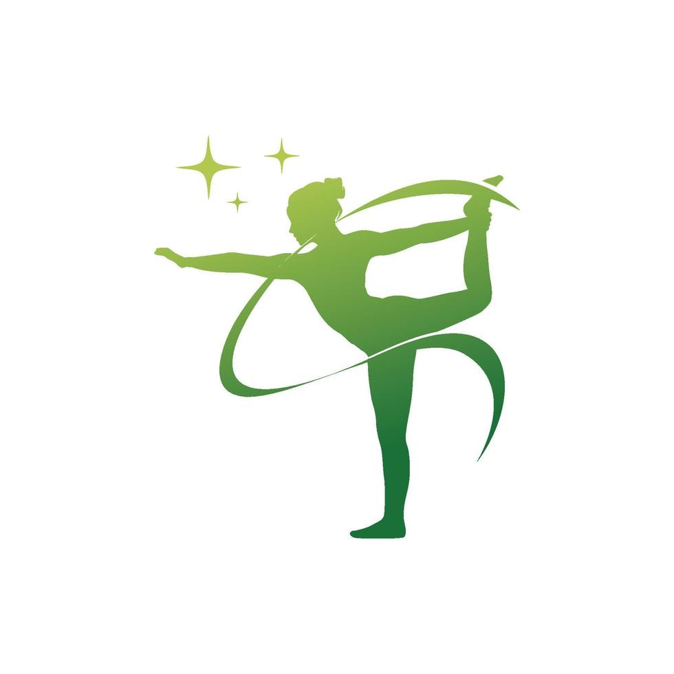 yoga illustrazione logo modello design vettore