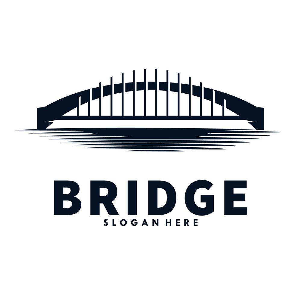 ponte silhouette logo design modello vettore