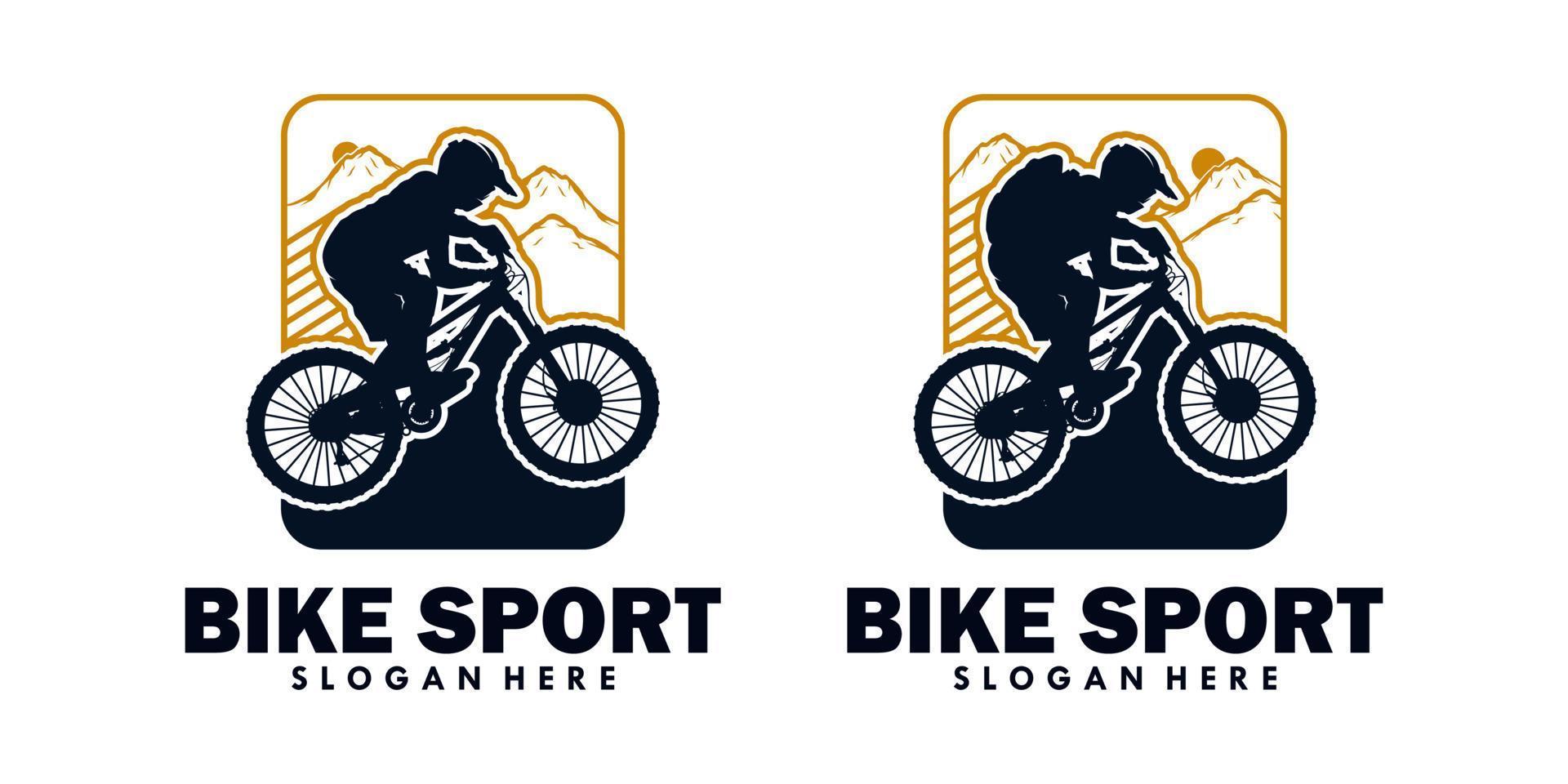 bicicletta sport logo illustrazione isolato nel bianca sfondo vettore