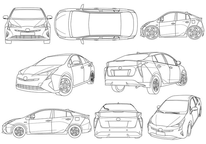 Illustrazione gratuita di auto ibrida vettore