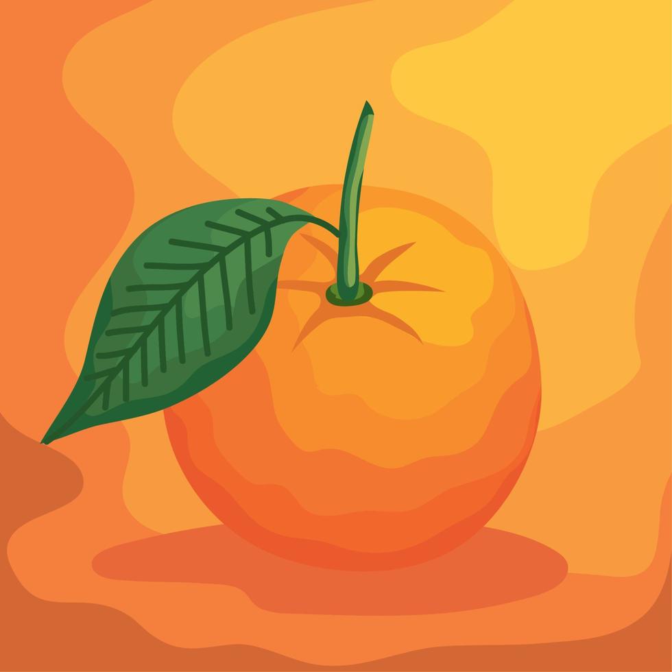 arancia fresco frutta etichetta vettore