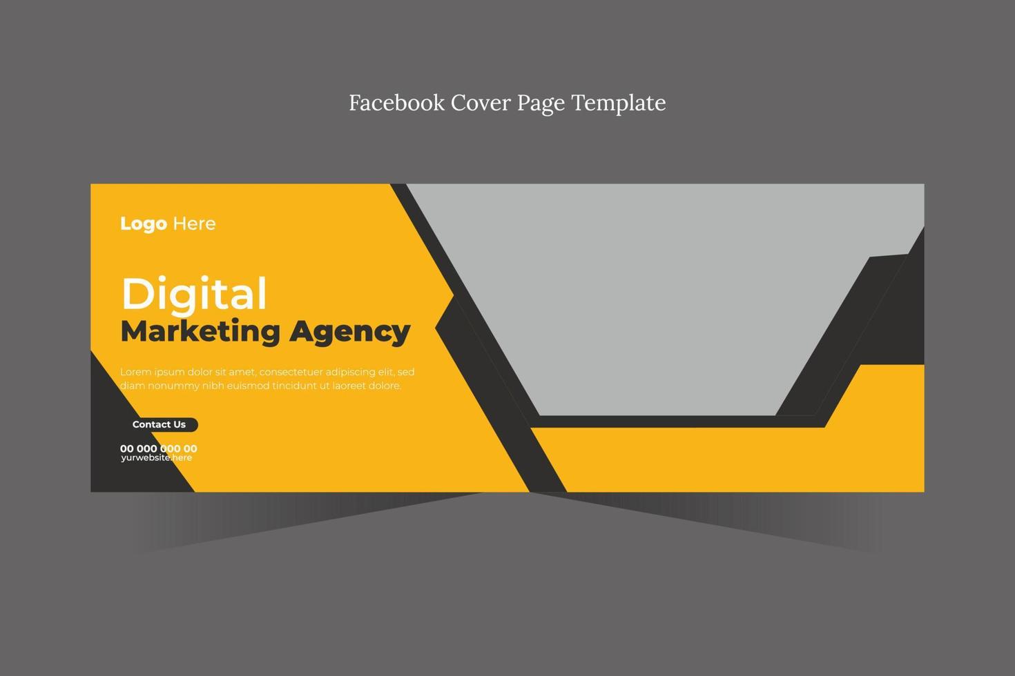 digitale marketing Facebook copertina vettore