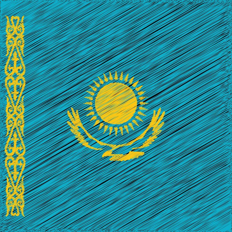 Kazakistan indipendenza giorno 16 dicembre, piazza bandiera design vettore