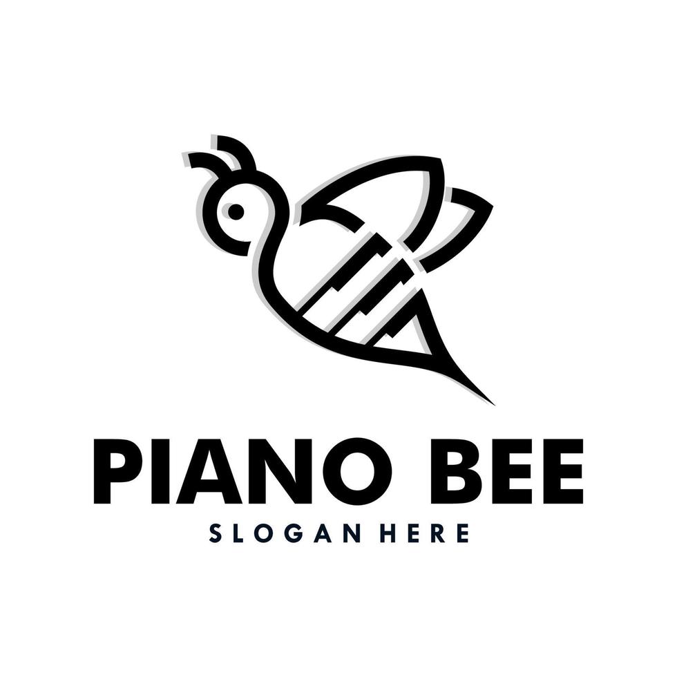 pianoforte ape concetti logo design modello vettore
