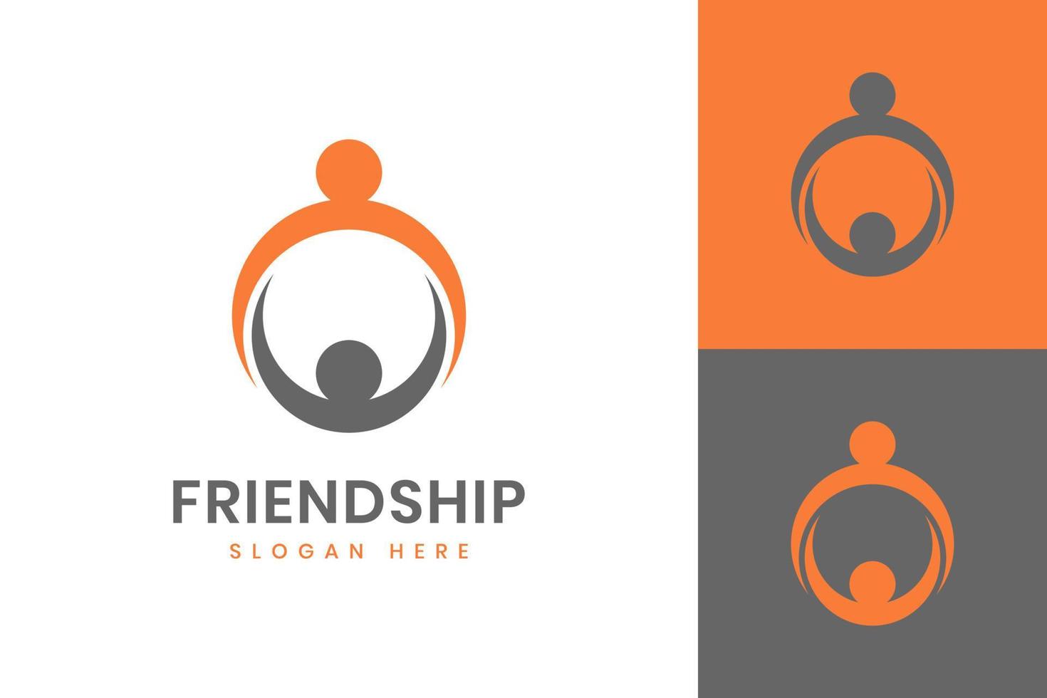 amicizia logo, persone Comunità, umano insieme famiglia vettore simbolo, unità logo icona design