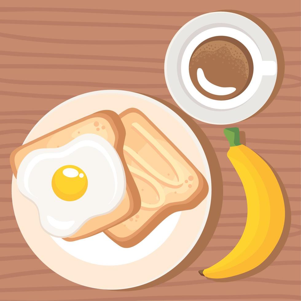 colazione con uovo vettore