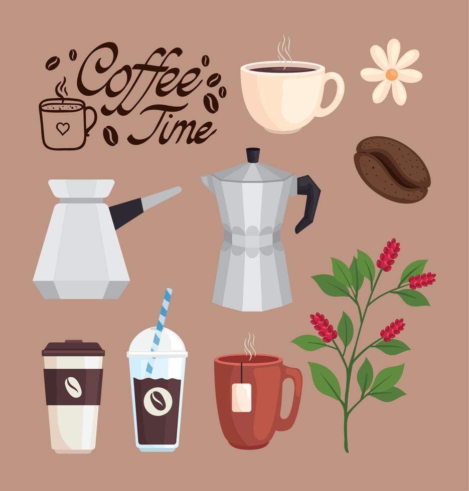 banner del tempo del caffè vettore