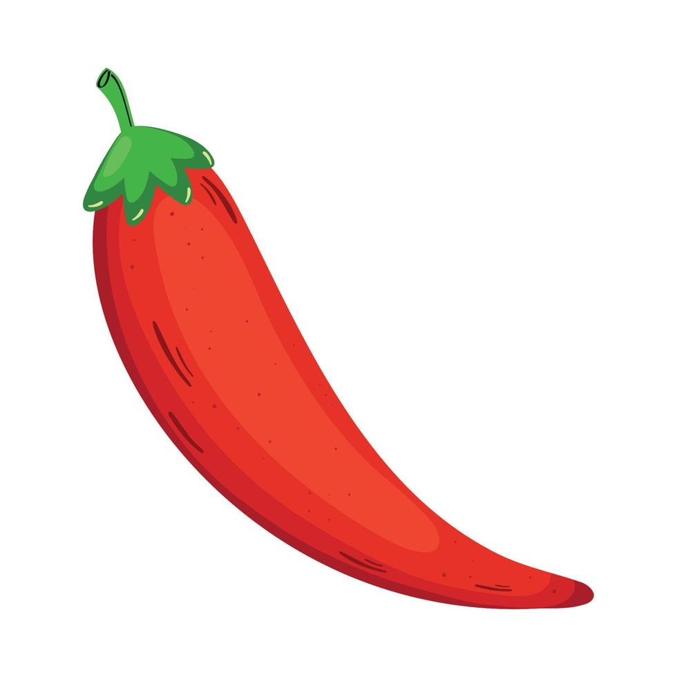 rosso chili Pepe verdura vettore