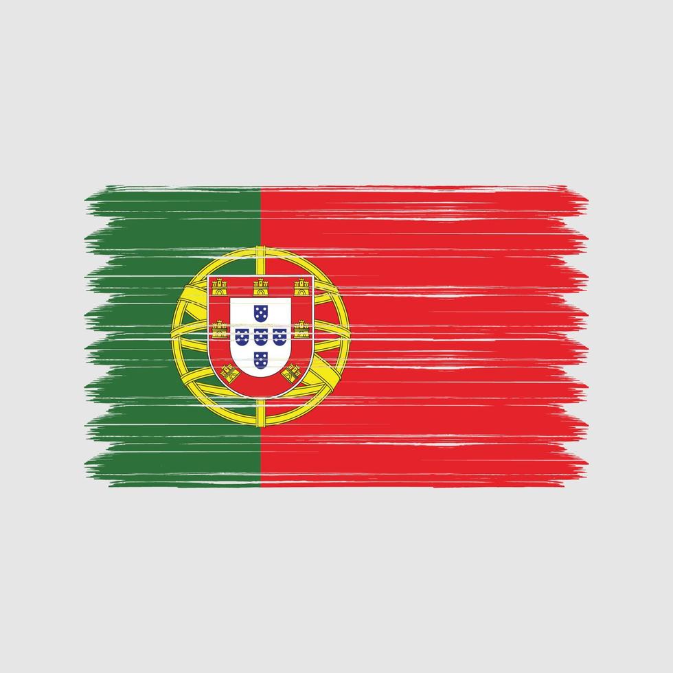 pennellate bandiera portogallo. bandiera nazionale vettore