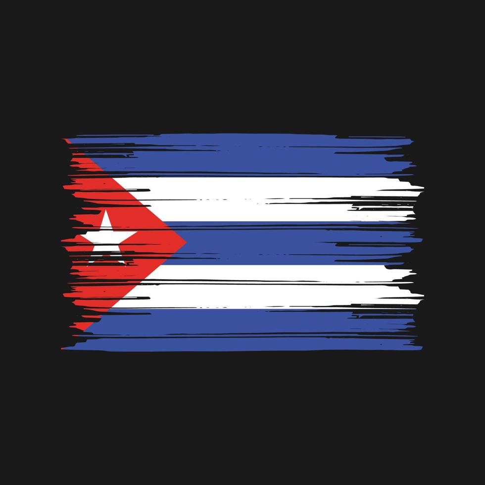 pennello bandiera cuba. bandiera nazionale vettore