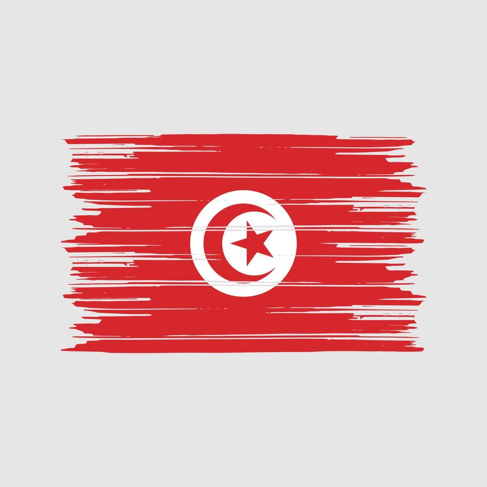 pennello bandiera tunisia. bandiera nazionale vettore