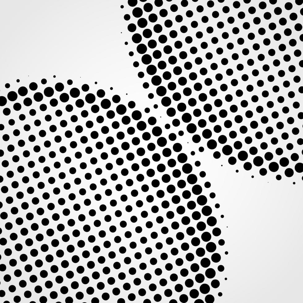 elemento di disegno di punti neri di vettore astratto di semitono isolato su uno sfondo bianco.