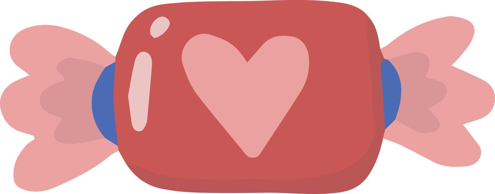 mano disegnato cuore sagomato caramella illustrazione vettore