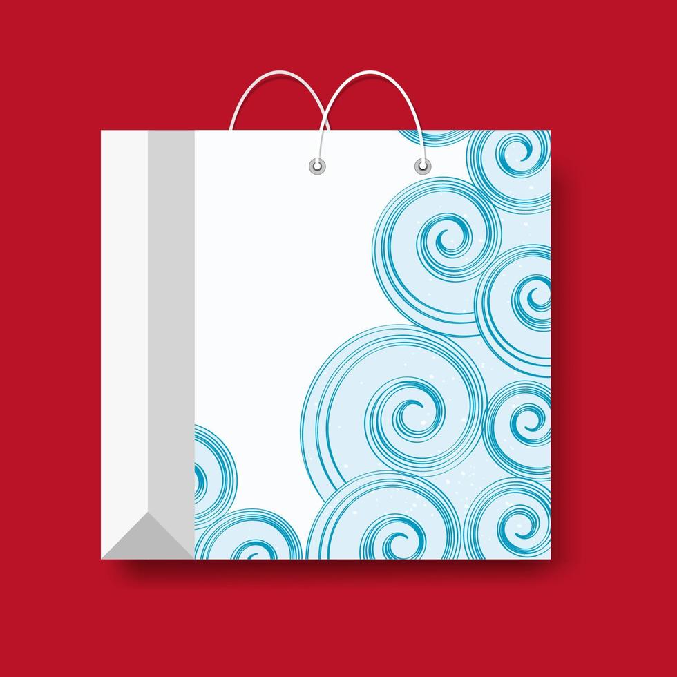 shopping carta Borsa, vettore shopping simbolo isolato su un' rosso sfondo.