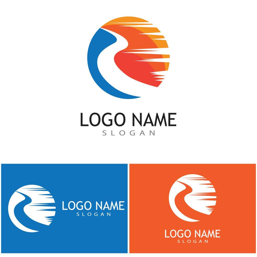 fiume icona vettore illustrazione logo design