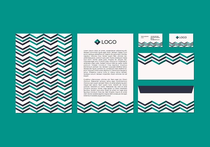 Design gratuito di carta intestata vettoriale Chevron