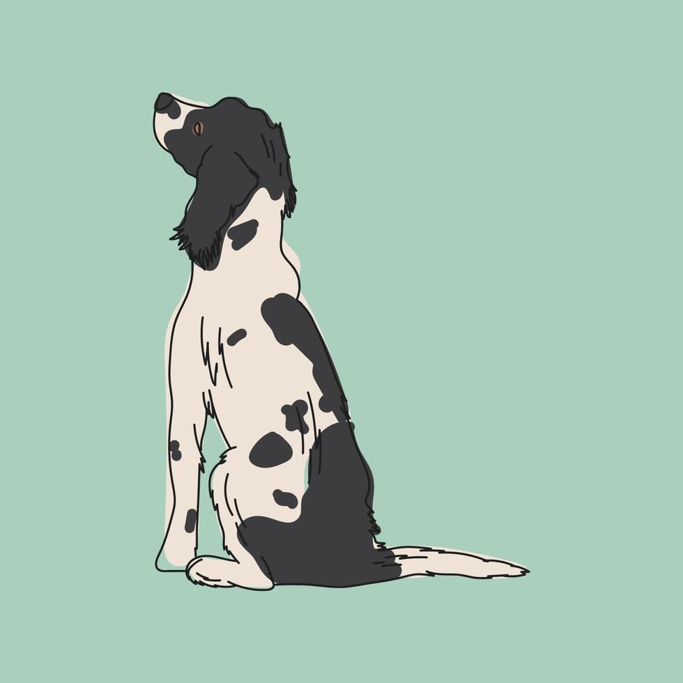 cane forma illustrazione con colore macchie vettore