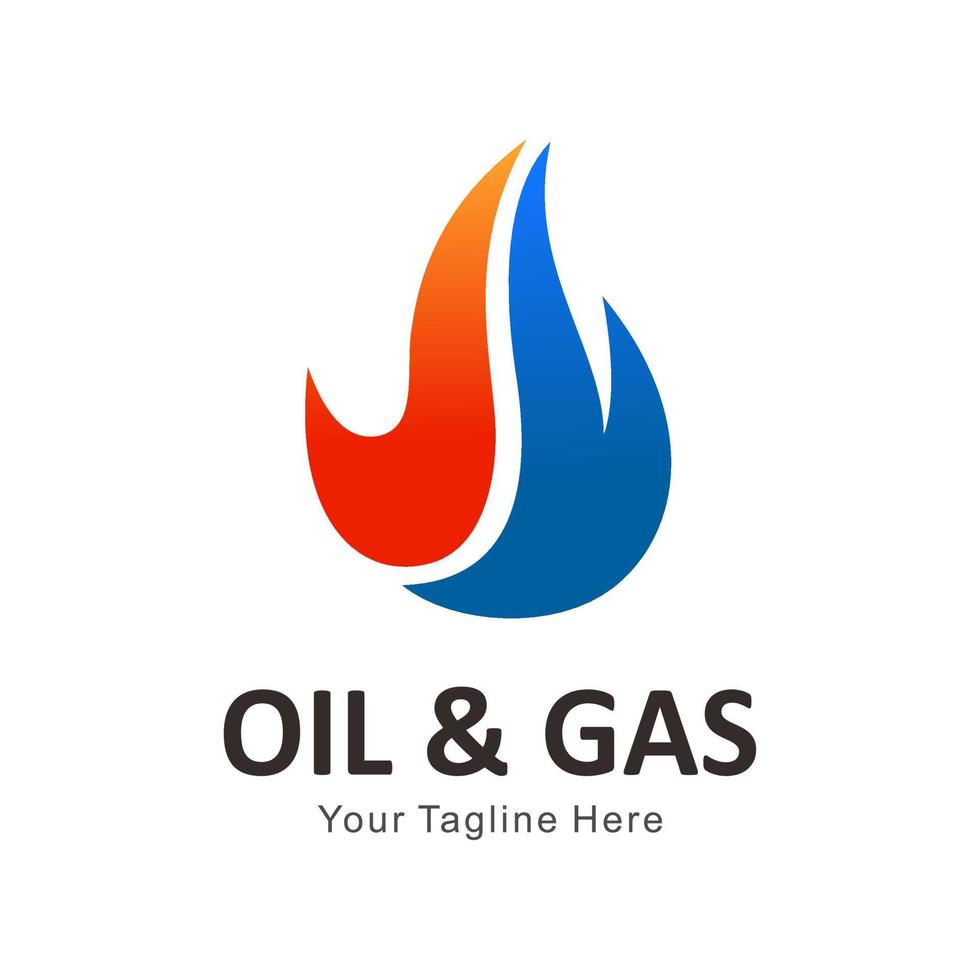 logo di petrolio e gas vettore