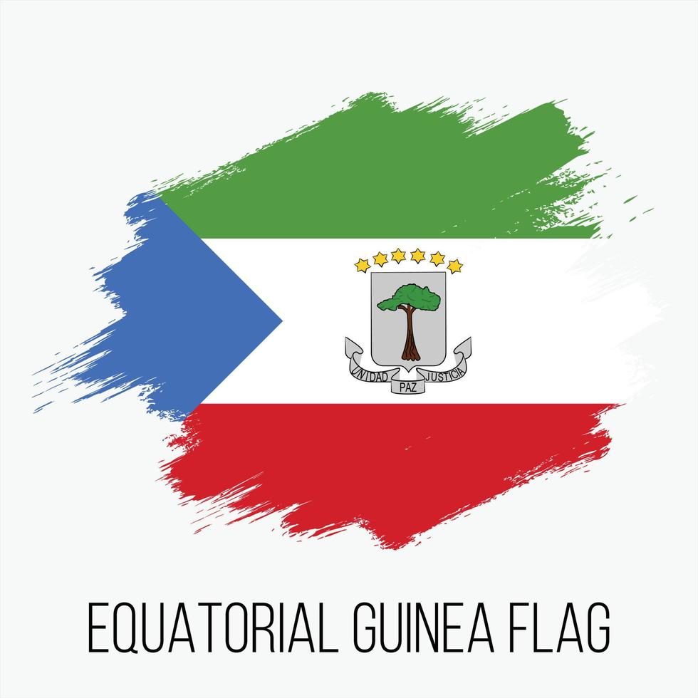 grunge equatoriale Guinea vettore bandiera