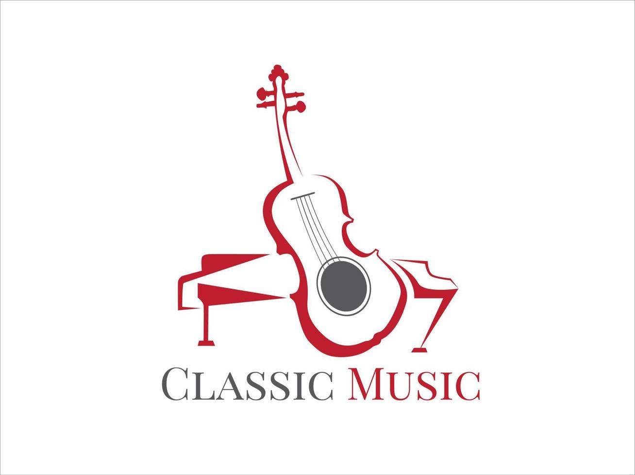 classico musica logo vettore
