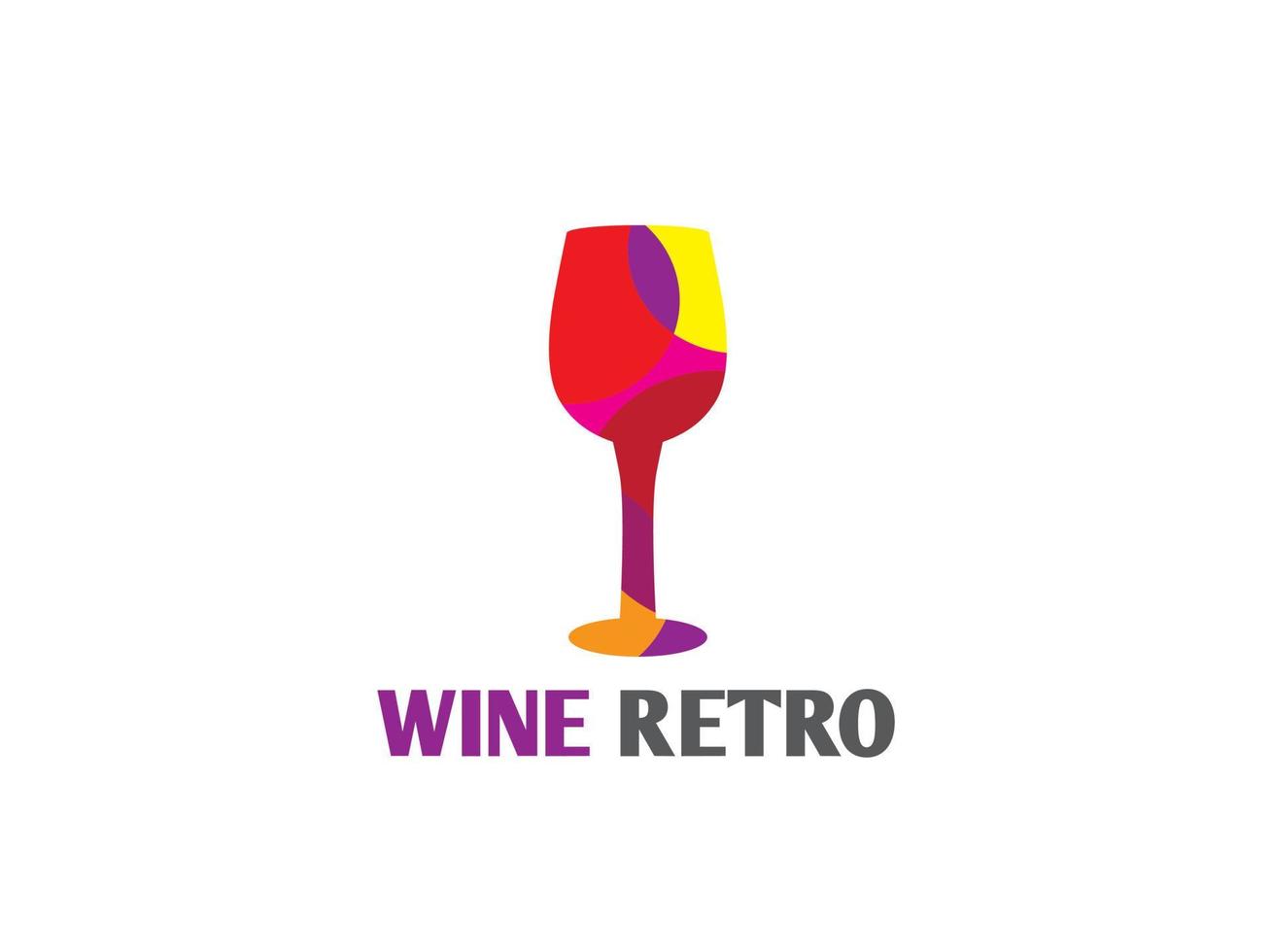 vino retrò logo vettore