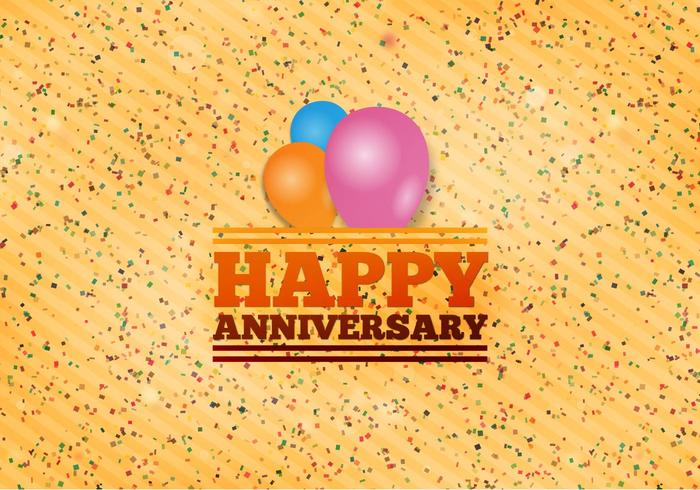 Vector Happy Anniversary Background gratuito