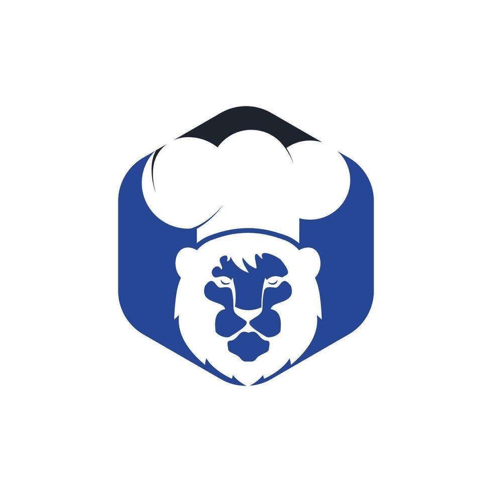 capocuoco Leone vettore logo design modello. cibo ristorante logo concetto.