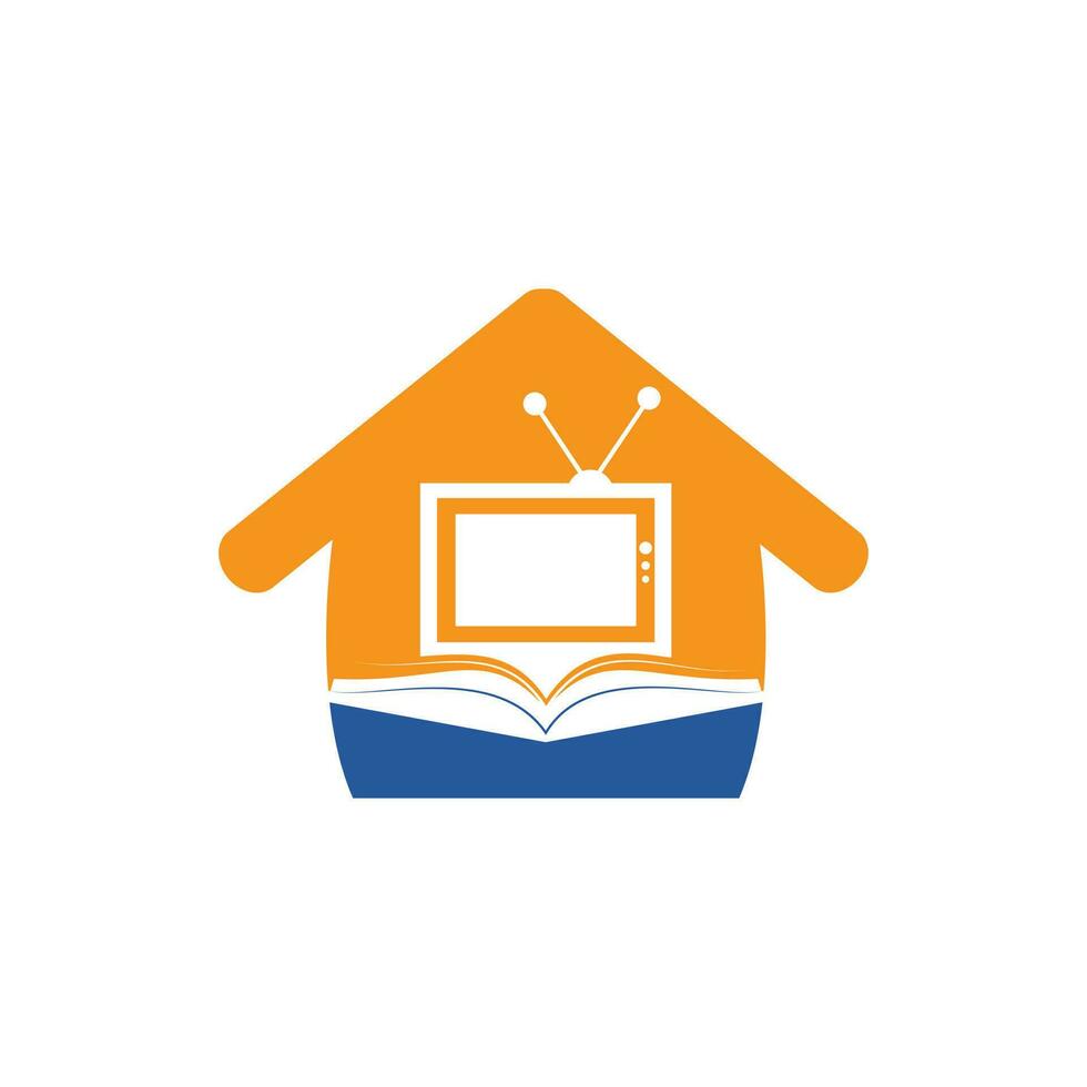 libro tv vettore logo modello design. unico libreria, biblioteca e media logotipo design modello.