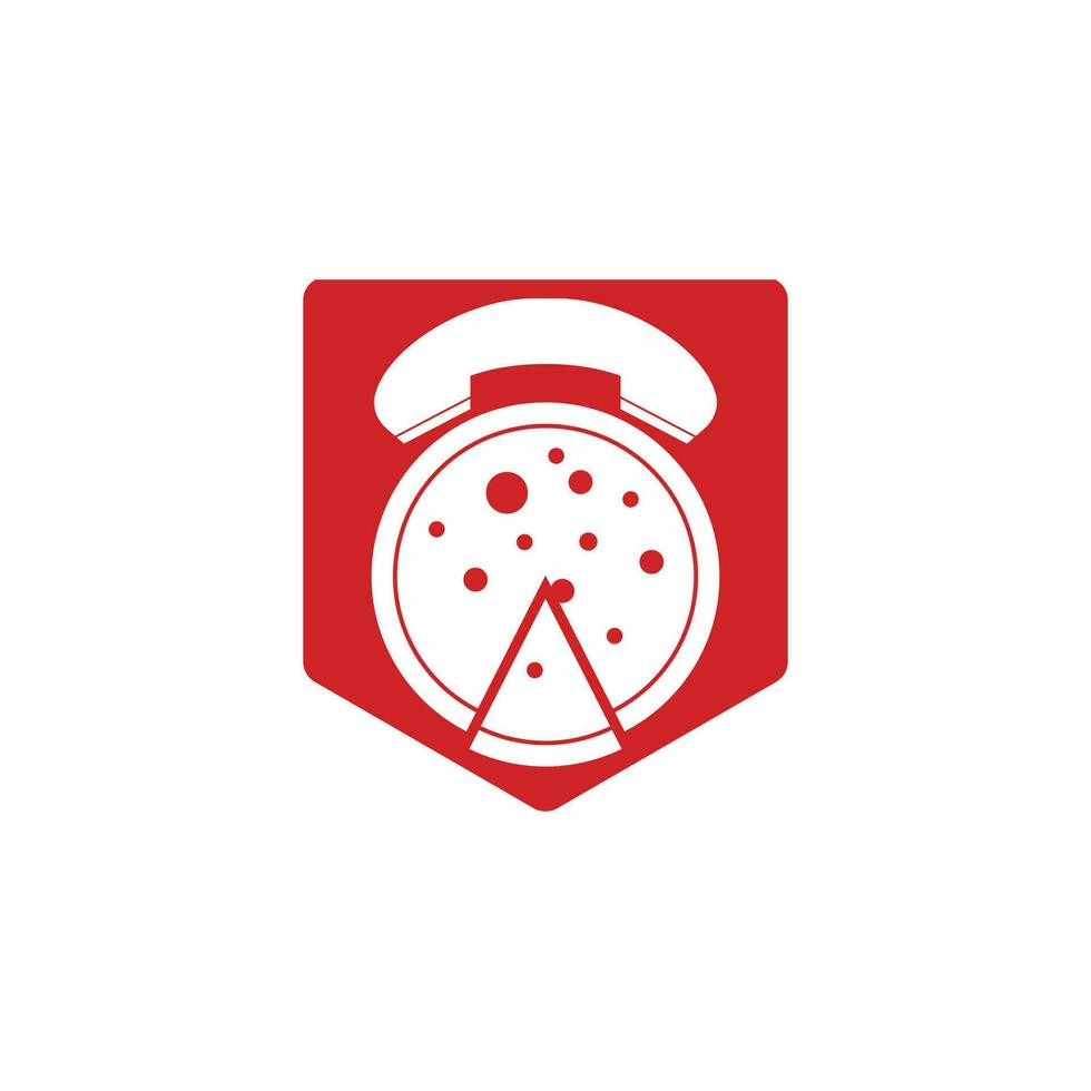 Pizza caldo linea veloce consegna logo design. Pizza consegna logo modello. vettore