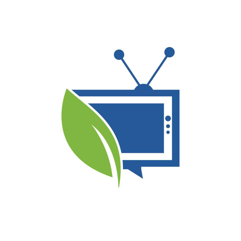 natura tv vettore logo modello. agricolo trasmissione tv logo.