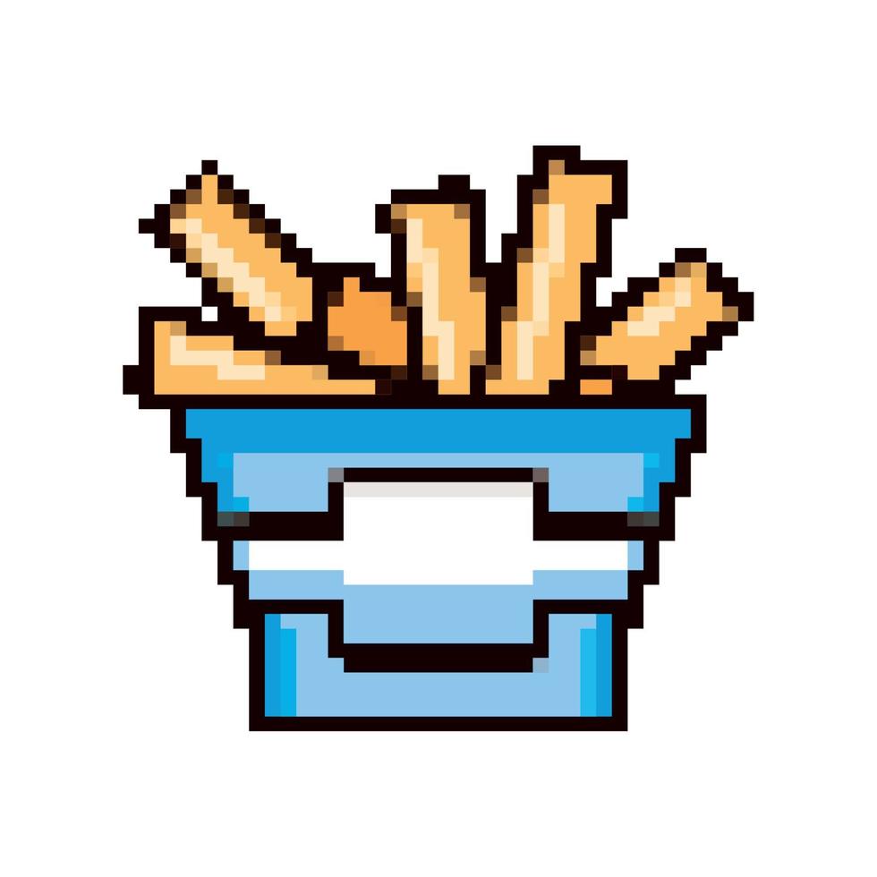 francese patatine fritte pixel arte vettore