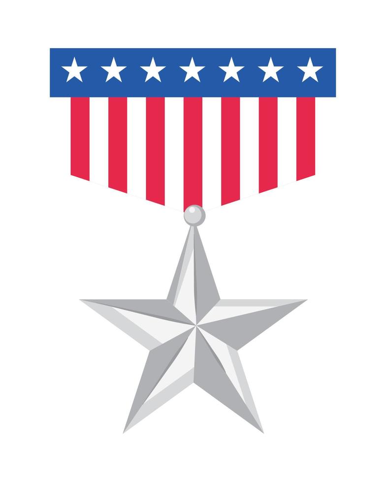 americano bandiera con stella vettore
