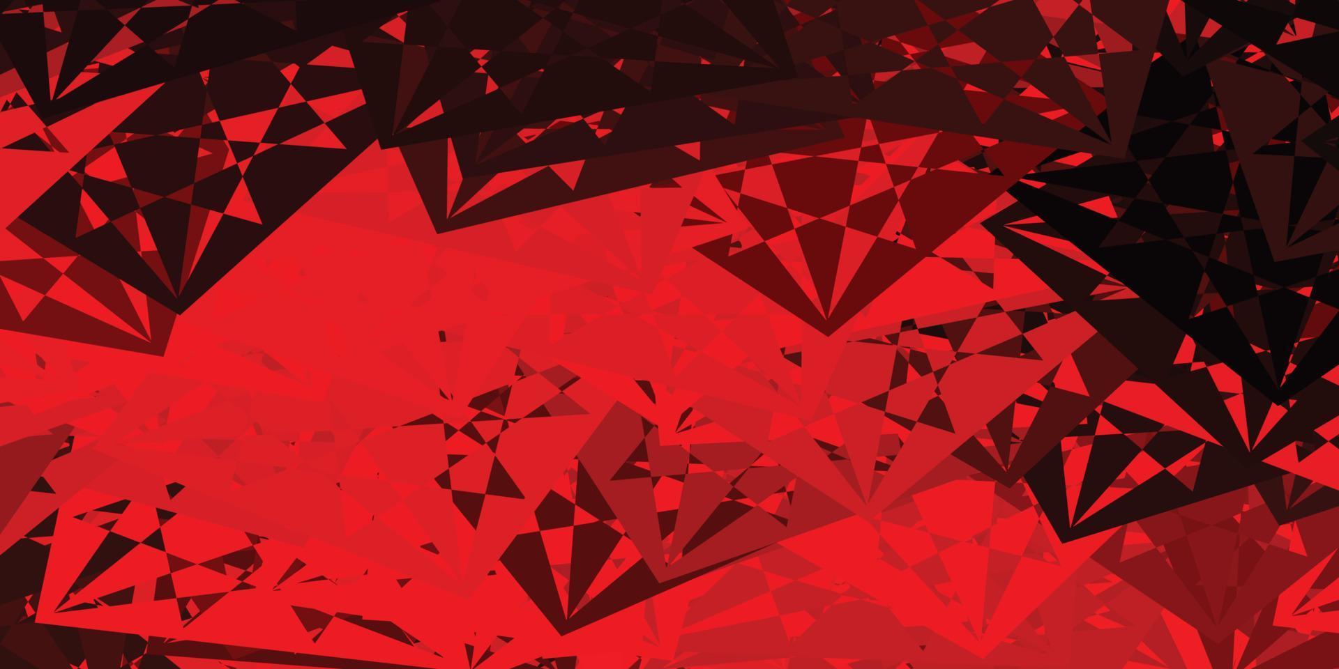 modello vettoriale rosso scuro con forme triangolari.