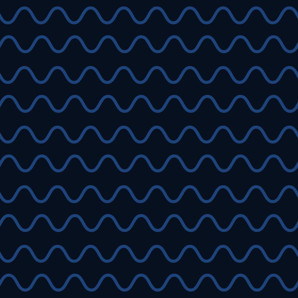 buio blu ondulato Linee struttura sfondo senza soluzione di continuità modello vettore illustrazione