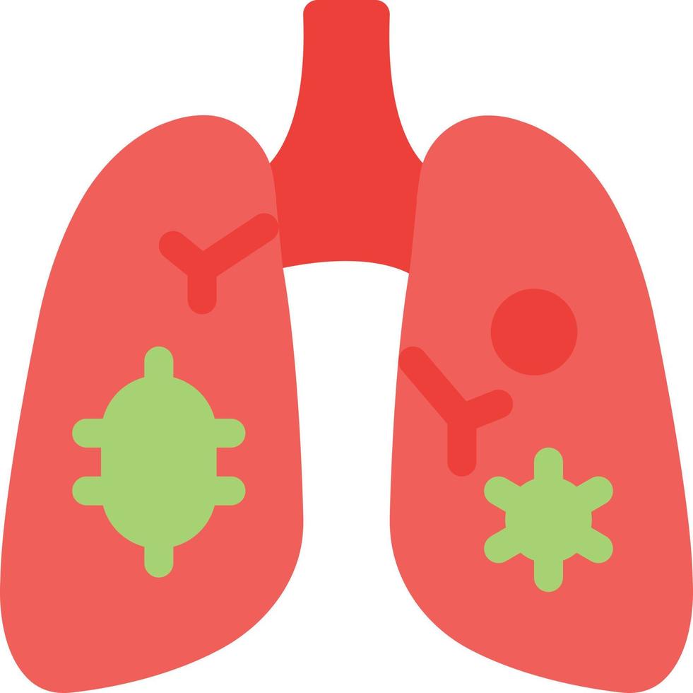 illustrazione vettoriale di infezione polmonare su uno sfondo. simboli di qualità premium. icone vettoriali per il concetto e la progettazione grafica.