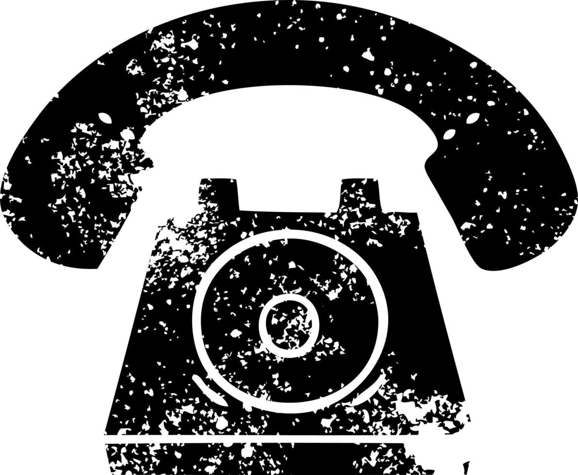 afflitto simbolo vecchio telefono vettore