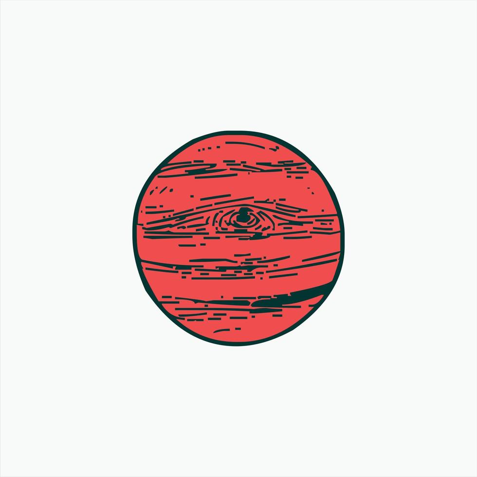 ufo illustrazione logo, spazio pianeta vettore design