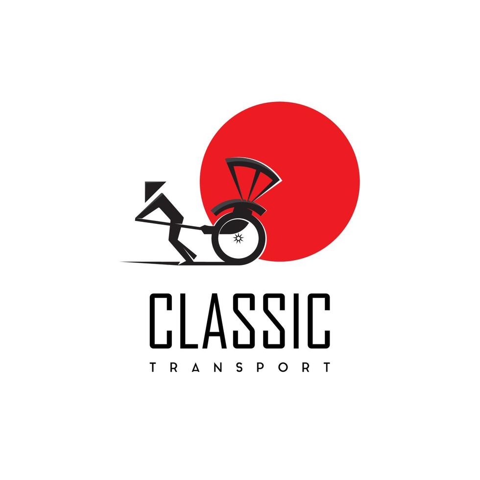 classico mezzi di trasporto logo vettore