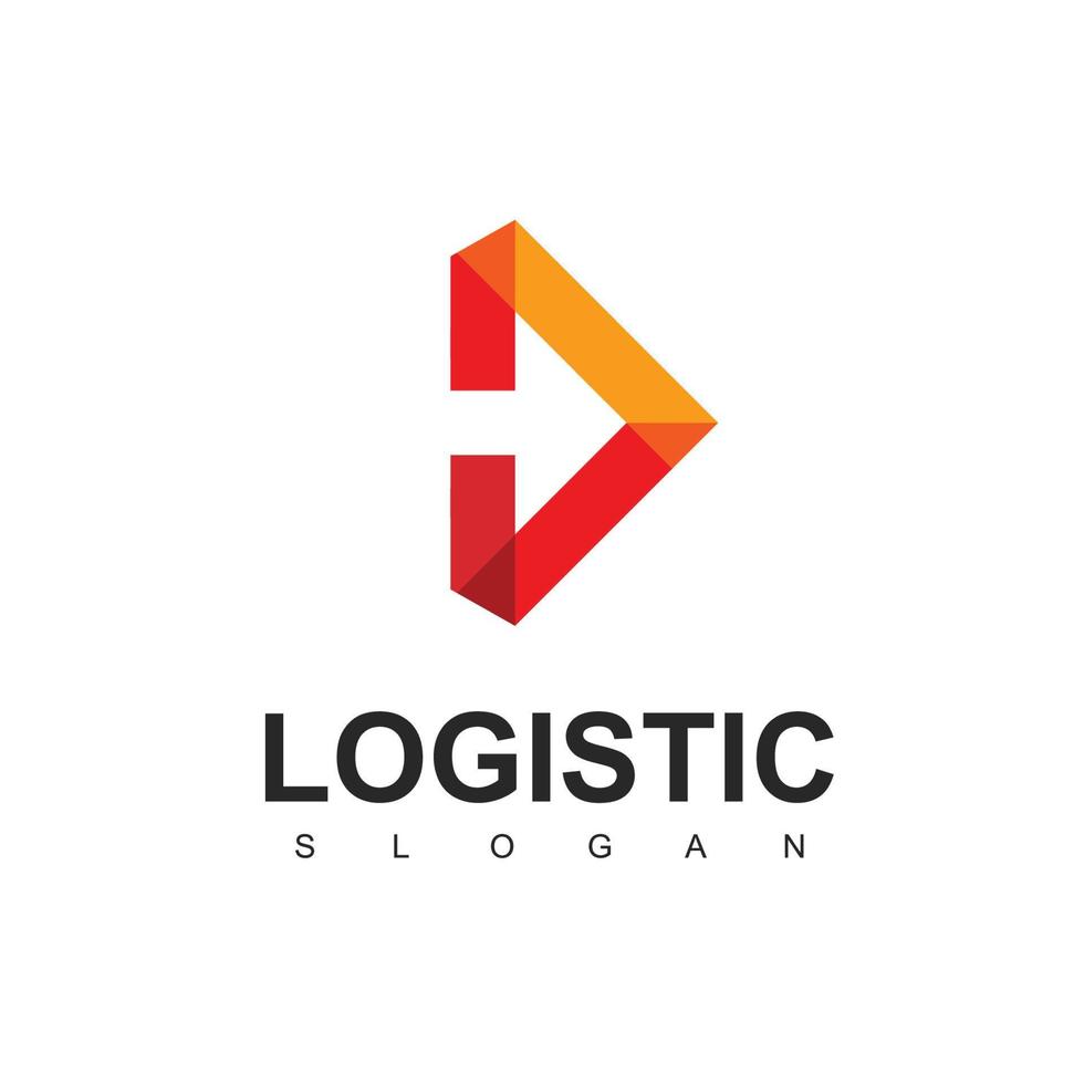esprimere logistica logo design modello vettore