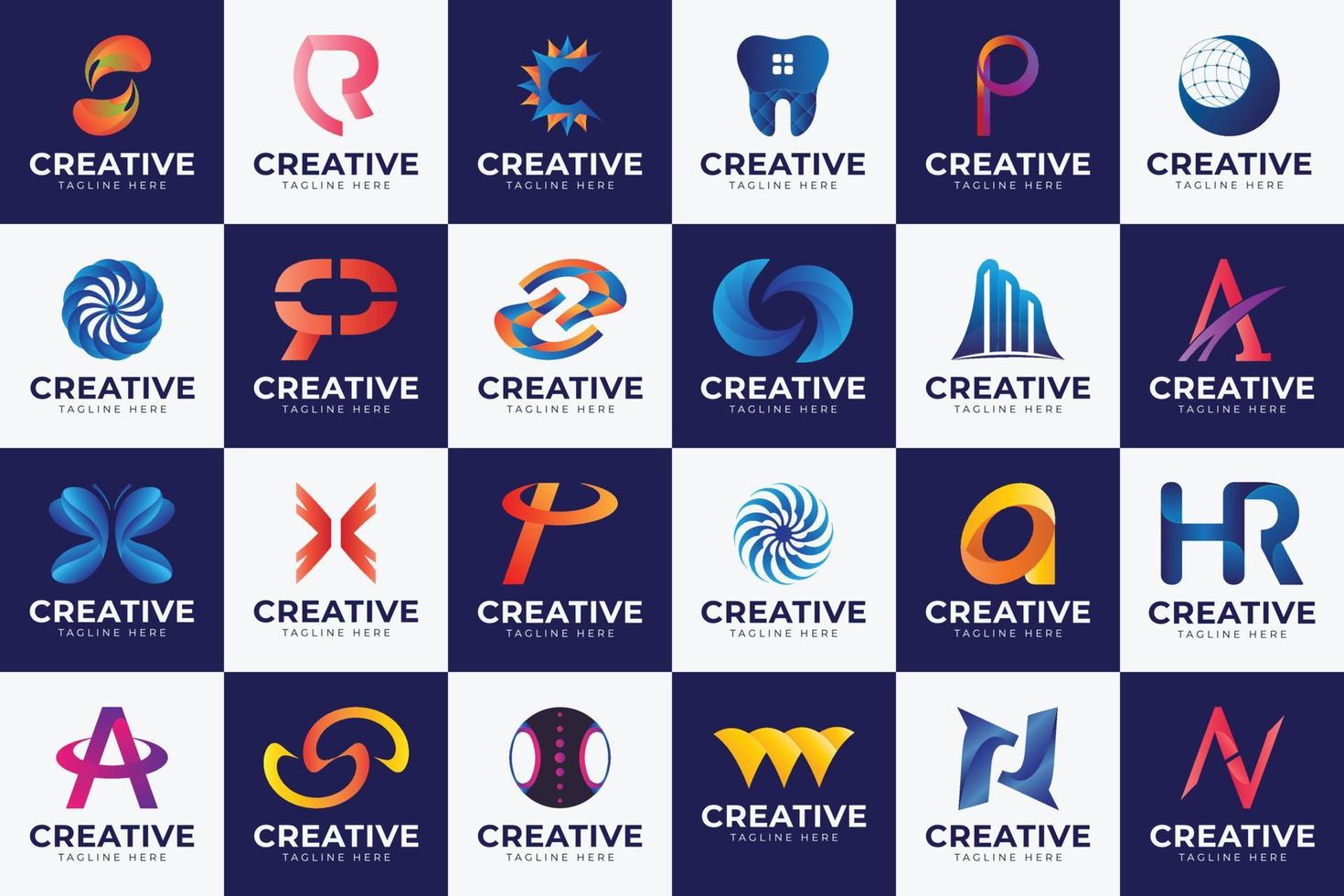 moderno logo design collezione per il branding e aziendale identità vettore