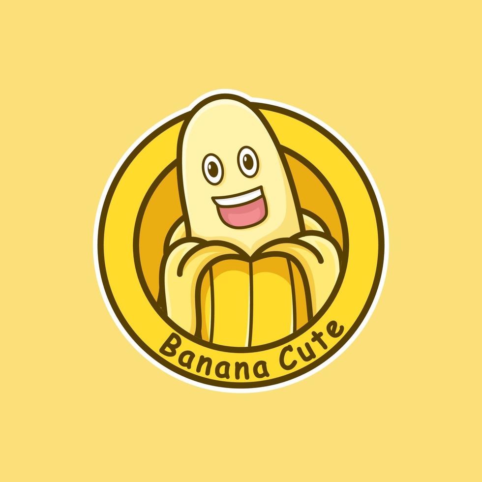 Banana logo vettore design. portafortuna illustrazione design di carino Banana