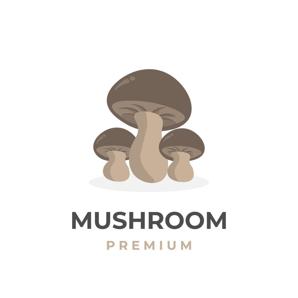 tre funghi vettore illustrazione logo