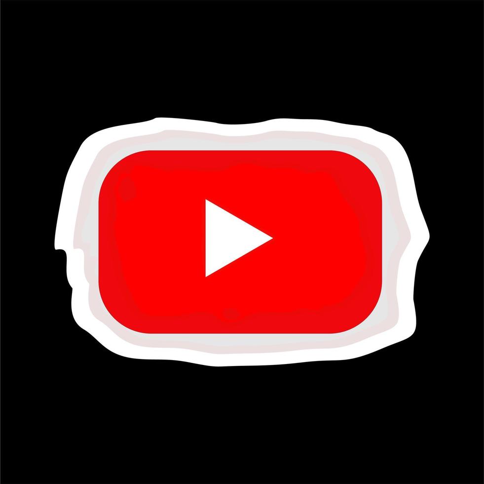 Youtube logo vettore, può essere Usato per sociale media messaggi vettore