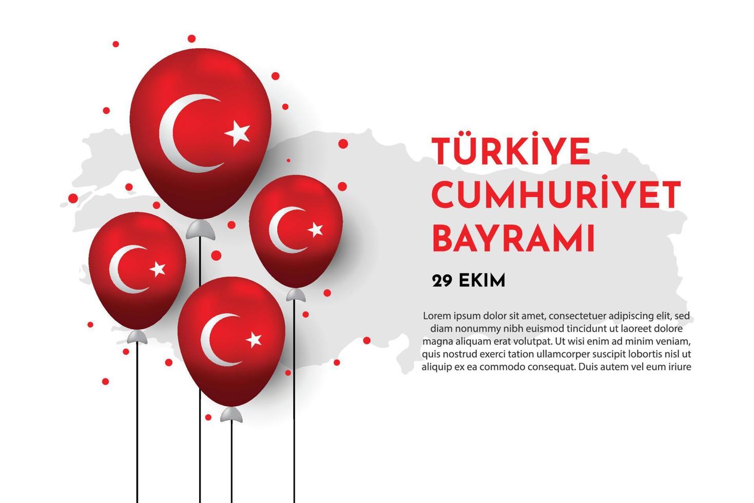 celebrazione della festa della repubblica turca vettore