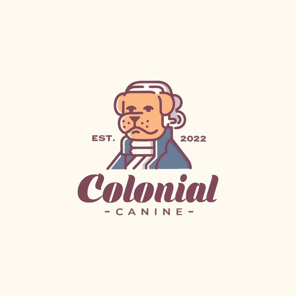 premio Vintage ▾ coloniale canino logo modello vettore